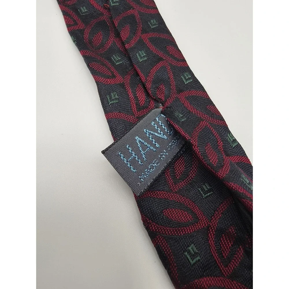 Vintage Fendi Roma Mens Tie Made In Italy 100% Silk Multicolor Geometric 56x3.5
